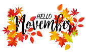 Hello November vector