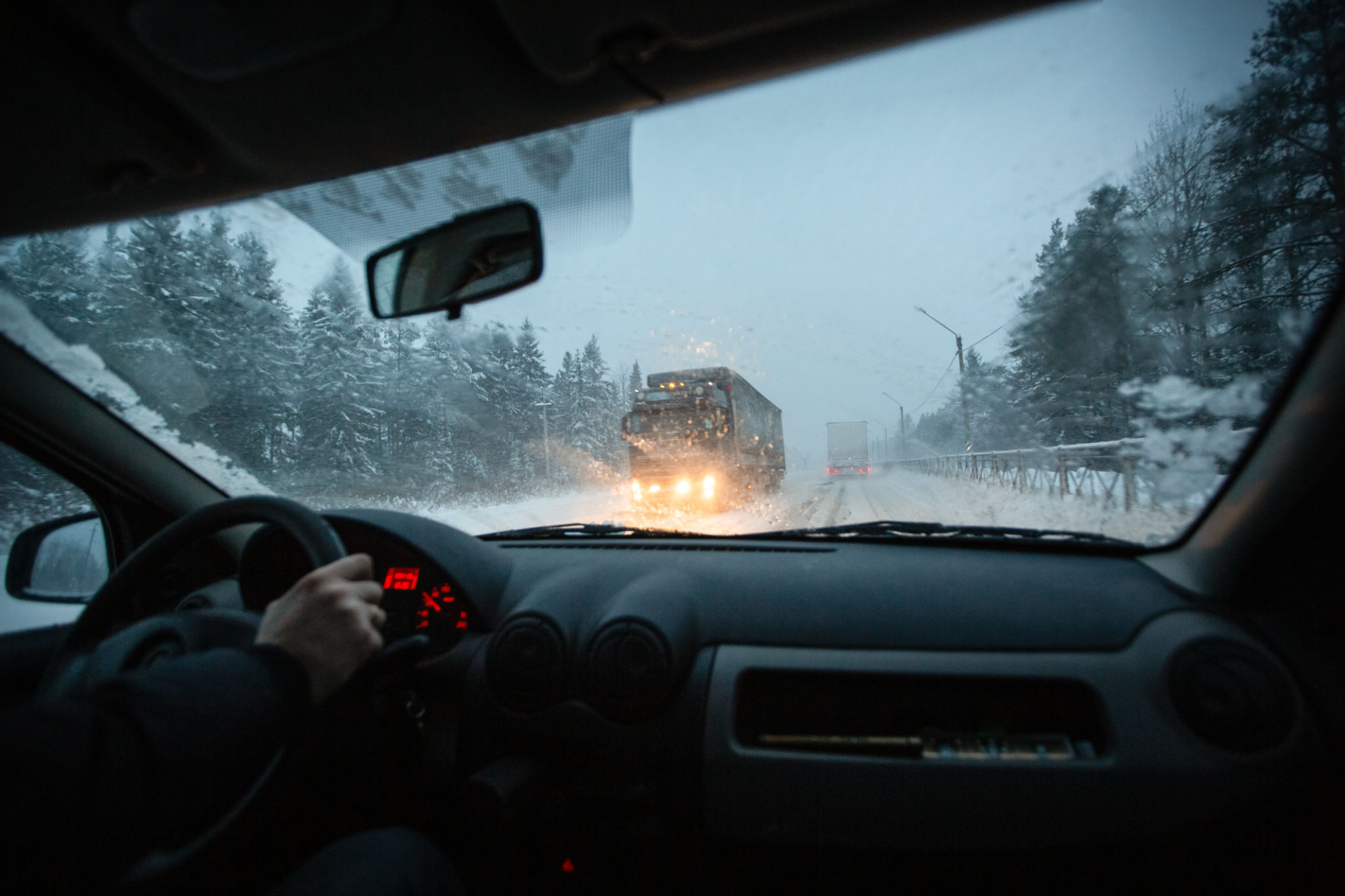 car interior winter