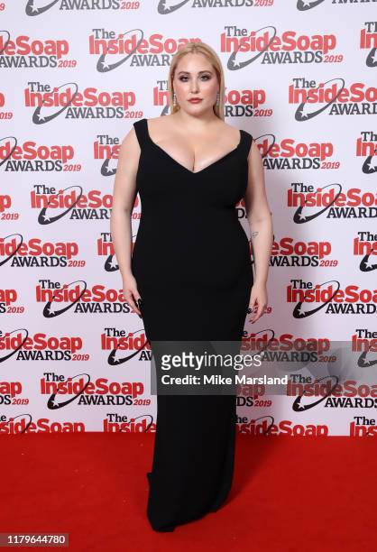 Hayley Hasselhoff attends the Inside Soap Awards at Sway on October 07, 2019 in London, England.