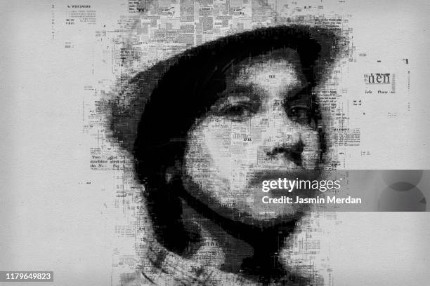 portrait of boy with hat - abc news stock pictures, royalty-free photos & images