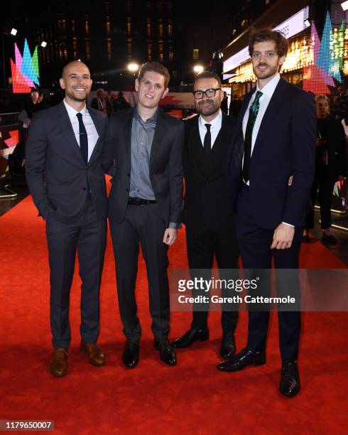 Producers Fred Berger, Mike Makowsky, Eddie Vaisman and director Cory Finley attend the "Bad Education" UK Premiere during the 63rd BFI London Film...