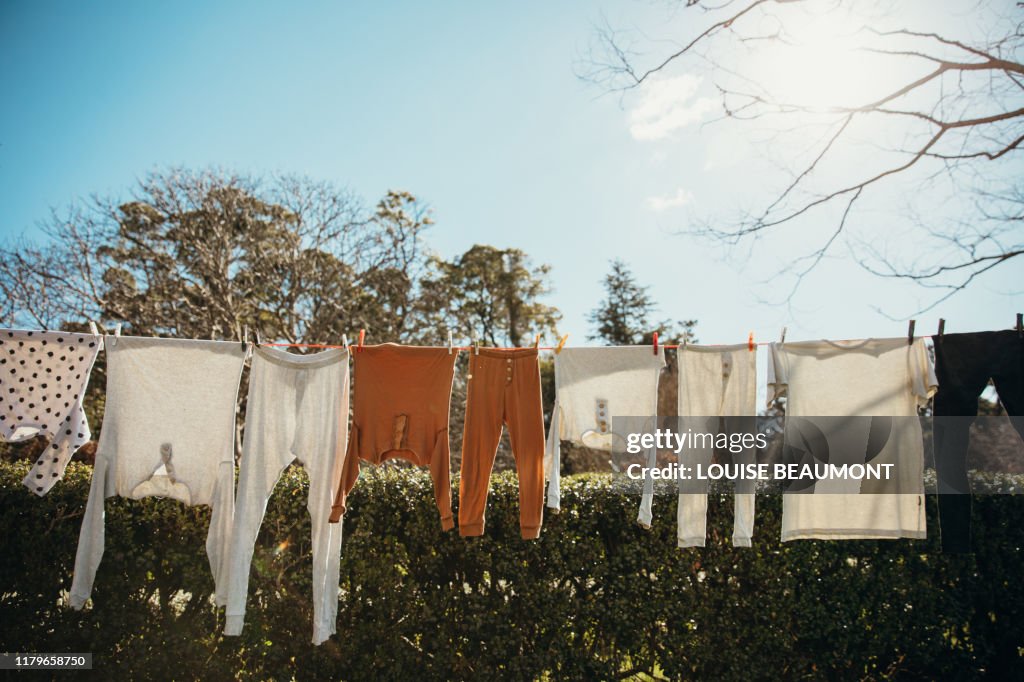 Family Washing on the Line