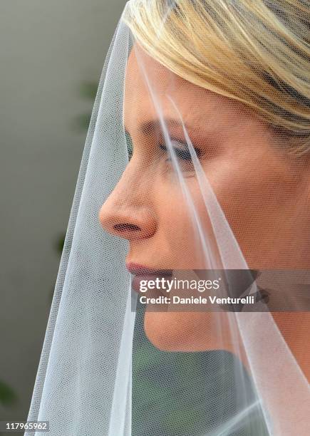 Princess Charlene of Monaco attends the religious ceremony of the Royal Wedding of Prince Albert II of Monaco to Princess Charlene of Monaco in the...