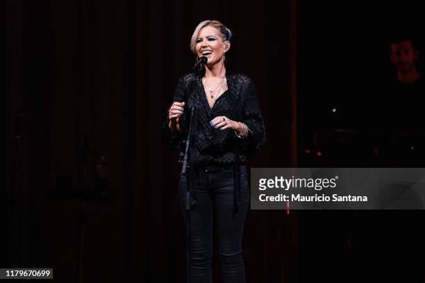 Dido performs live on stage at Unimed Hall on November 2, 2019 in Sao Paulo, Brazil.