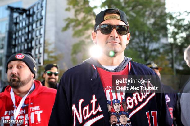 Ryan Zimmerman of the Washington Nationals looks on during the 2019 World Series victory parade on Saturday, November 2, 2019 in Washington, D.C.