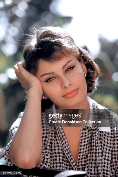 Sophia Loren portrait on August 20, 19581 in Los Angeles, California.