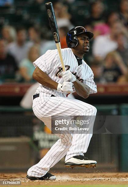 Michael Bourn of the Houston Astros during a baseball game with the Texas Rangers at Minute Maid Park on June 30, 2011 in Houston, Texas.