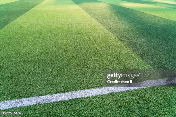 football green grass field - football field 個照片及圖片檔