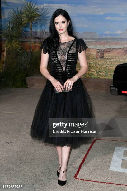 Krysten Ritter attends the Premiere of Netflix's 'El Camino: A Breaking Bad Movie' at Regency Village Theatre on October 07, 2019 in Westwood,...