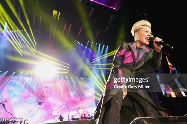 Nk performs in concert during the Formula 1 United States Grand Prix at Circuit of The Americas on November 2, 2019 in Austin, Texas.