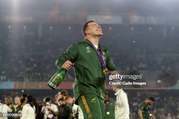 Shalk Brits of South Africa after the Rugby World Cup 2019 Final match between England and South Africa at International Stadium Yokohama on November...