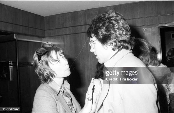 American sibling actors Shirley MacLaine and Warren Beatty attend the premiere of 'Shampoo' at the Columbia Pictures Screening Room, New York, New...