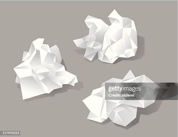 papier - crumpled paper stock-grafiken, -clipart, -cartoons und -symbole