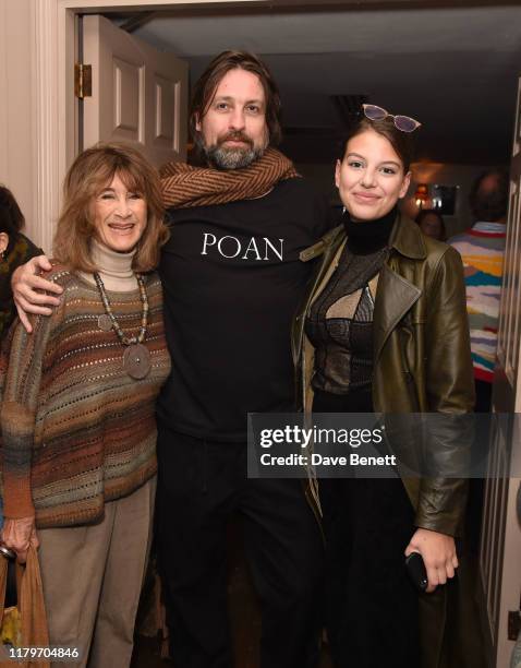 Jenny Barraclough, Patrick O'Neill and Sophia Schroeder attend the special screening for 'Habitat' at Soho House on November 3, 2019 in London,...