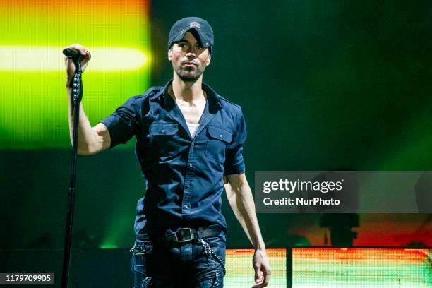The spanish singer and song-writer Enrique Iglesias performs live at Mediolanum Forum on november 2nd, 2019 in Assago Milan, Italy.