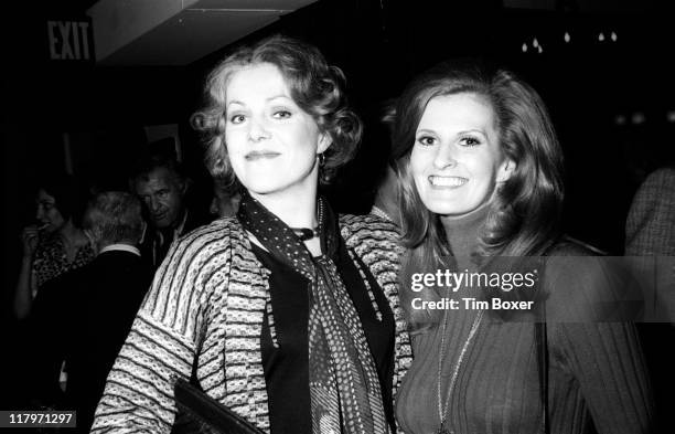 British actress Lynn Redgrave and Linda Sandstrom attend the publication party for Earl Wilson's book 'Sinatra: An Unauthorized Biography' at...