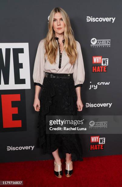 Lily Rabe attends the Los Angeles special screening of "Why We Hate" at Museum Of Tolerance on October 07, 2019 in Los Angeles, California.
