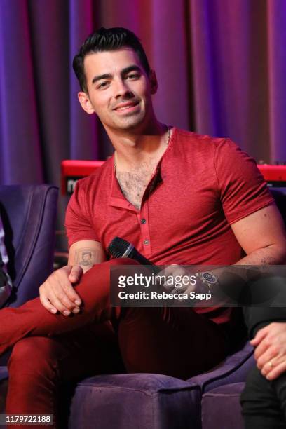 Joe Jonas speaks at An Evening With The Jonas Brothers at the GRAMMY Museum on October 07, 2019 in Los Angeles, California.