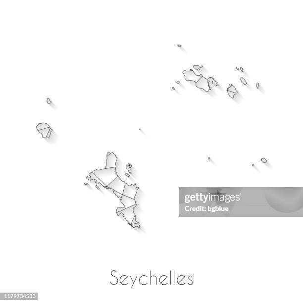 seychelles map connection - network mesh on white background - seychelles stock illustrations