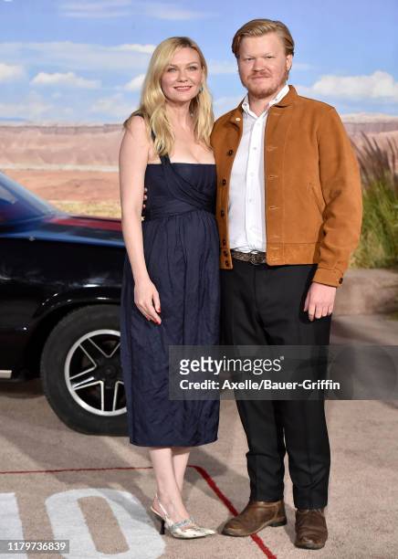 Kirsten Dunst and Jesse Plemons attend the Premiere of Netflix's "El Camino: A Breaking Bad Movie" at Regency Village Theatre on October 07, 2019 in...