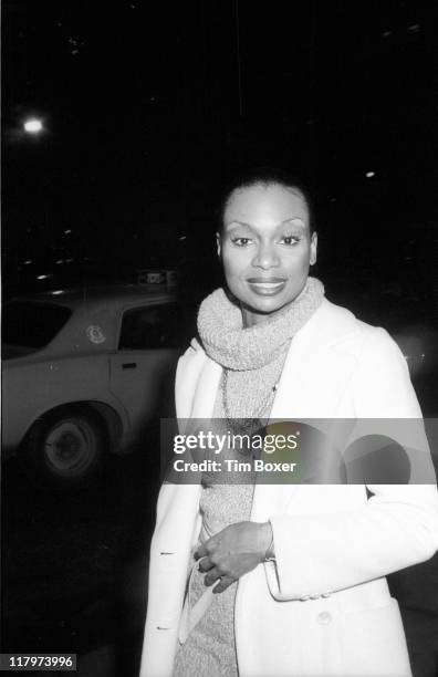 American singer and actress Vivian Reed attends a pre-rehearsal party at Gallagher's Steak House for a Jacqueline Onassis-backed Josephine Baker...