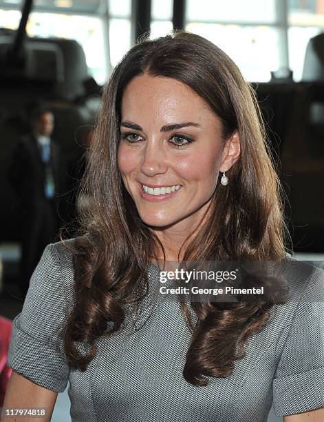 Catherine, Duchess of Cambridge arrives at the Canadian War Museum on July 2, 2011 in Ottawa, Canada.