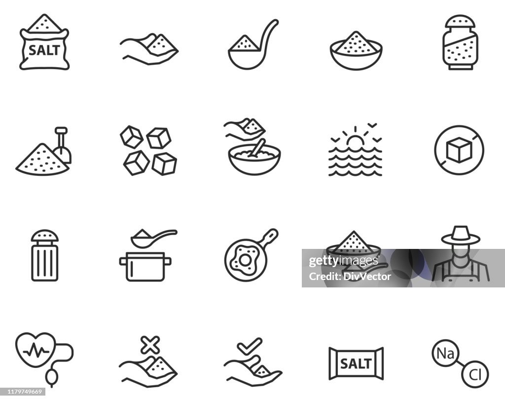 Salz-Symbol-Set