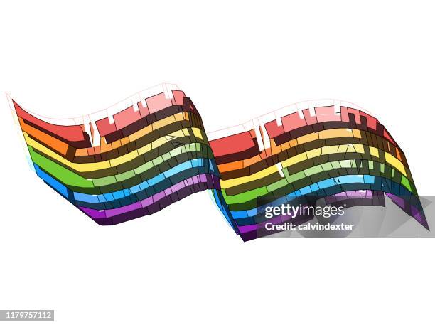 rainbow flag abstract design - pride flag background stock illustrations