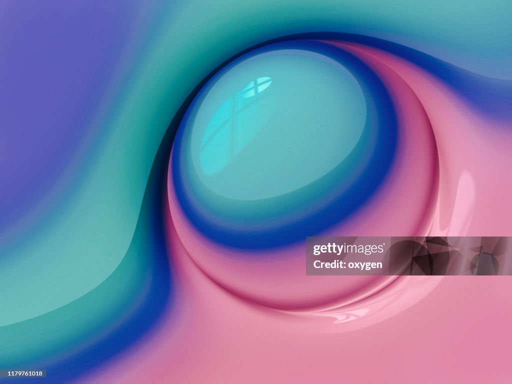 Abstract Large Blue Pink Wave Water Drop Background Bubble Twisted Glass  Shape High-Res Stock Photo - Getty Images