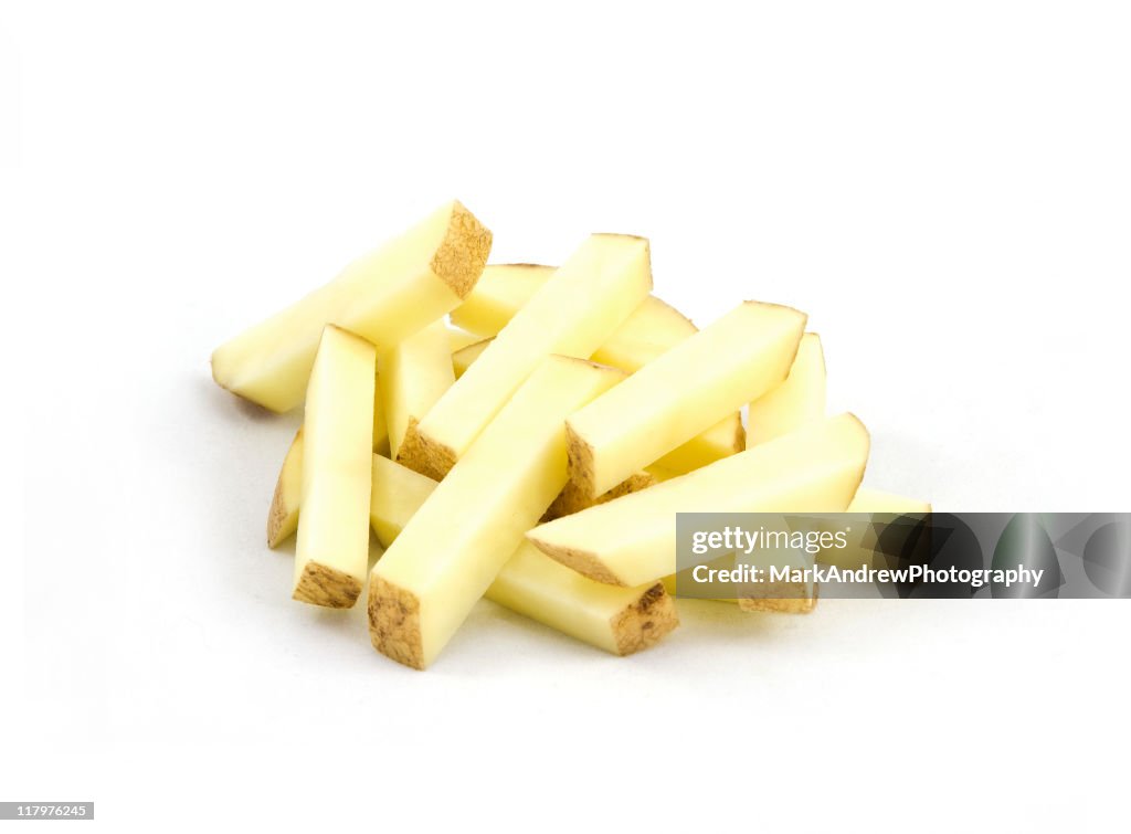 Uncooked potato chips