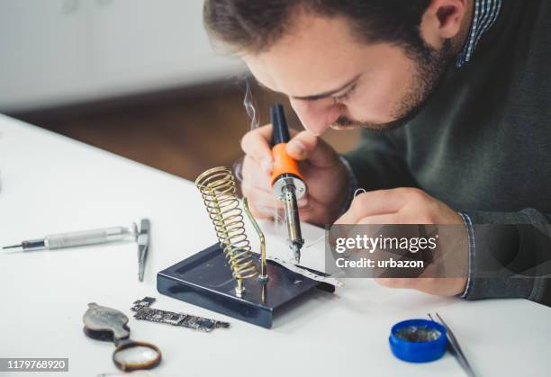 engineer at work - soldered stock pictures, royalty-free photos & images