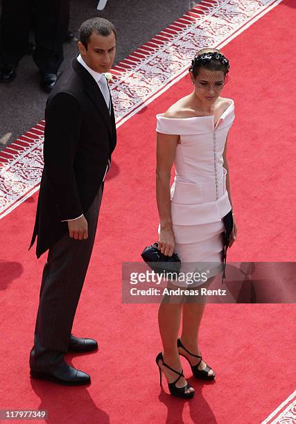 Charlotte Casiraghi and Alex Dellal attend the religious ceremony of the Royal Wedding of Prince Albert II of Monaco to Princess Charlene of Monaco...