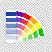 Color palette guide on transparent background. Vector illustration.