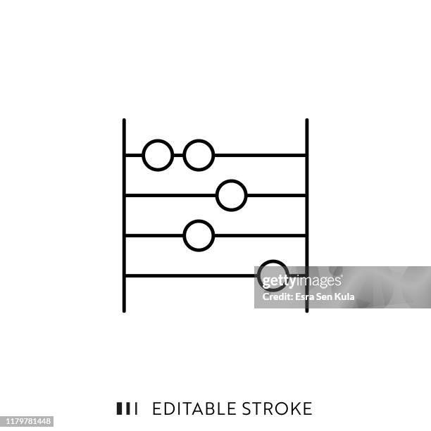 abacus icon with editable stroke and pixel perfect. - college saving stock illustrations