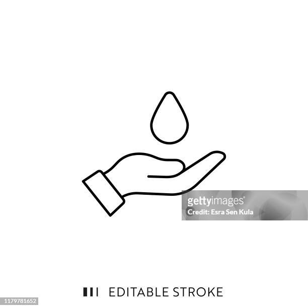 blood donation icon with editable stroke and pixel perfect. - giving stock illustrations
