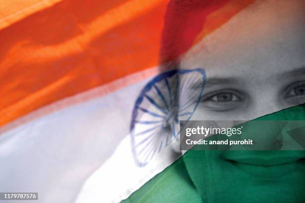 indian independence day - indian republic day - indian national flag - republic day stockfoto's en -beelden