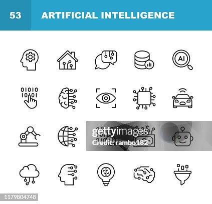 Iconos de línea de inteligencia artificial. Trazo editable. Píxel perfecto. Para móviles y web. Contiene iconos como Inteligencia Artificial, Aprendizaje Automático, Internet de las Cosas, Big Data, Tecnología de Red, Robot, Finance Cloud Computing. Iconos de línea de inteligencia artificial. Trazo editable. Píxel perfecto. Para móviles y web. Contiene iconos como Inteligencia Artificial, Aprendizaje Automático, Internet de las Cosas, Big Data, Tecnología de Red, Robot, Finance Cloud Computing.