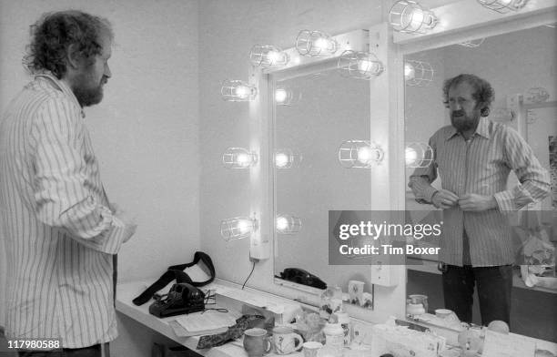 British actor Nicol Williamson in his dressing room at the Circle in the Square Theatre where he was appearing in 'Uncle Vanya,' New York, New York,...