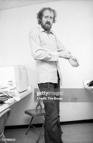 British actor Nicol Williamson in his dressing room at the Circle in the Square Theatre where he was appearing in 'Uncle Vanya,' New York, New York,...