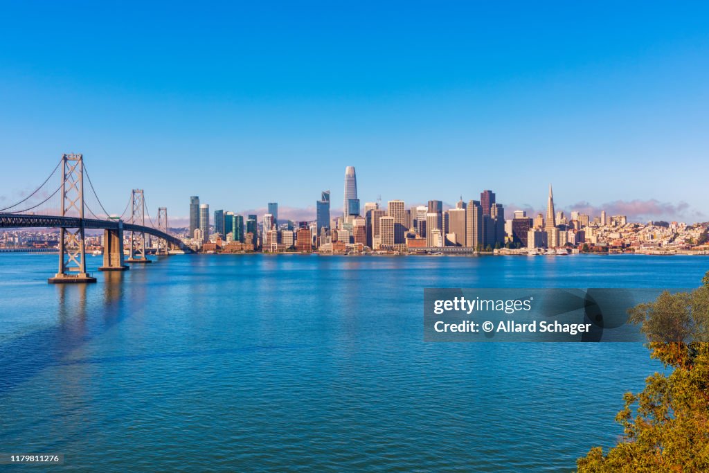 Skyline of San Francisco with Bay Bridge