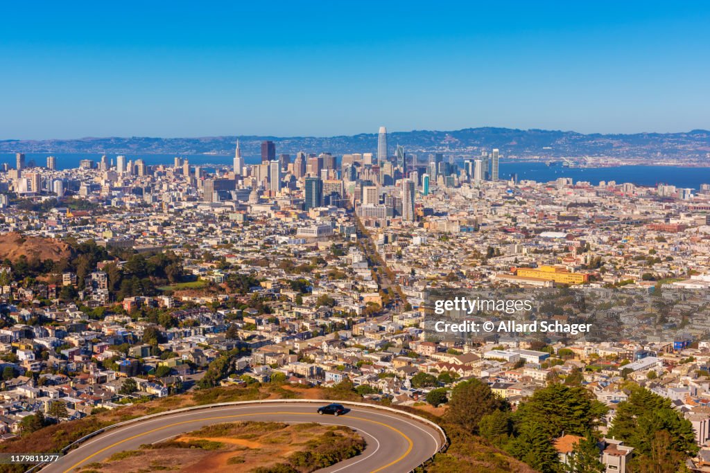 Skyline of San Francisco from Twin Peaks