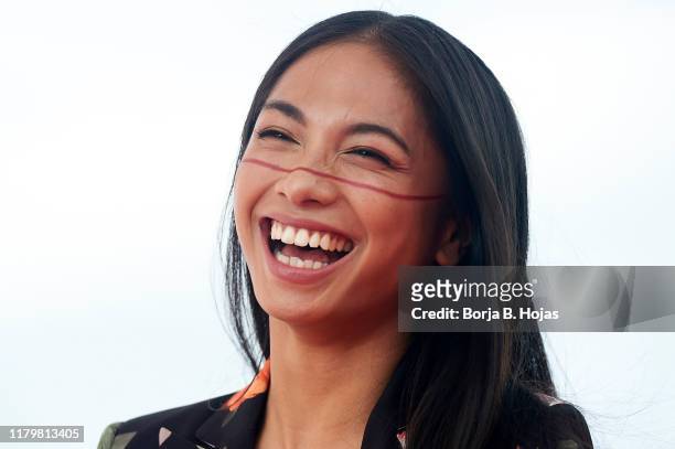 Actress Alexandra Masangkay during the photocall of 'El Hoyo' on October 08, 2019 in Sitges, Spain.