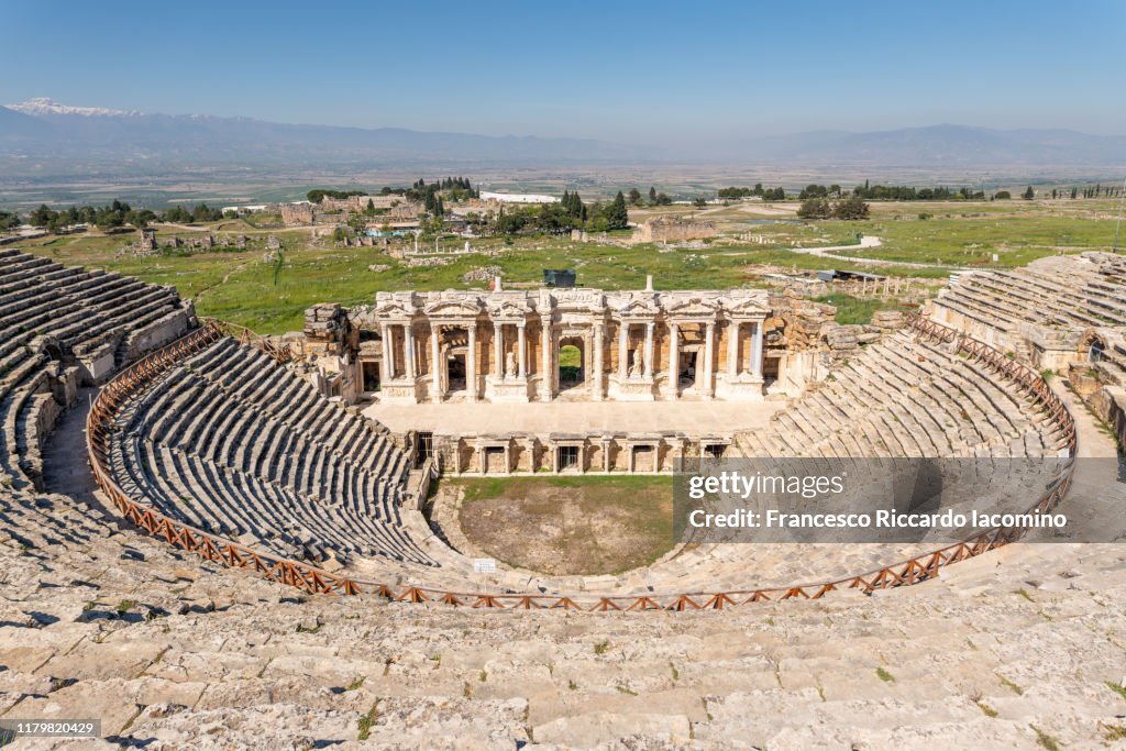 Hierapolis, Pamukkale, Turkey. Roman Theatre with no people