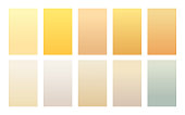 Vector set of gradient backgrounds sand color palette