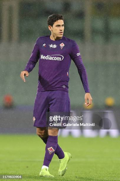 Pedro of ACF Fiorentina in action during the Serie A match between ACF Fiorentina and Parma Calcio at Stadio Artemio Franchi on November 3, 2019 in...