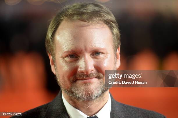 Rian Johnson attends the "Knives Out" European Premiere during the 63rd BFI London Film Festival at the Odeon Luxe Leicester Square on October 08,...