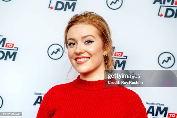 Actress Kennedy McMann discusses "Nancy Drew" with BuzzFeed's "AM To DM" on October 08, 2019 in New York City.