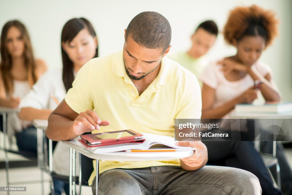 College Students Learning In Class University Or College Students Learning In Class Stock Photo High-Res ...