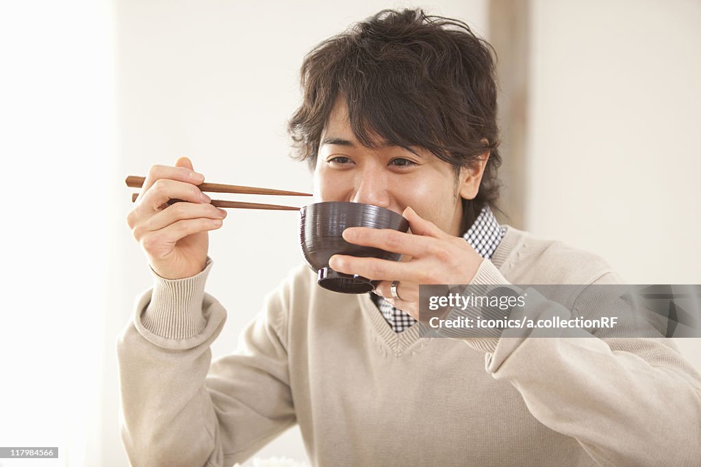Young Man Eating