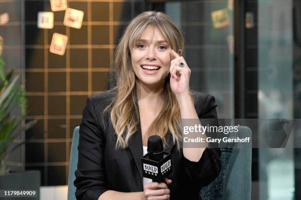 Actress Elizabeth Olsen visits the Build Series to discuss the Facebook Watch Original Series “Sorry for Your Loss-Season 2” at Build Studio on...